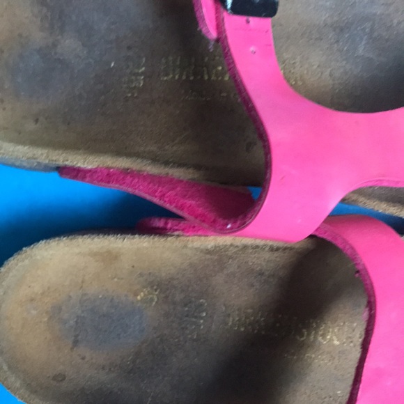 BIRKENSTOCK GIZEH Kids Thong Pink Vegan Leather Sandals Slides Mules Slides Cork - Picture 13 of 14